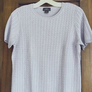 Brooks Brothers Silk and Cotton Short Sleeve Sweater Shell Sz L